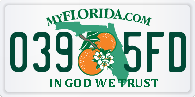 FL license plate 0395FD