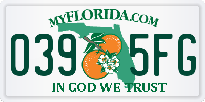 FL license plate 0395FG