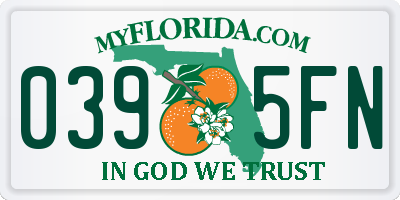 FL license plate 0395FN
