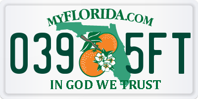 FL license plate 0395FT