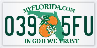 FL license plate 0395FU