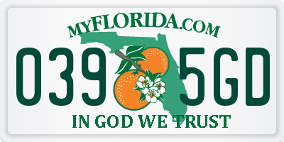 FL license plate 0395GD
