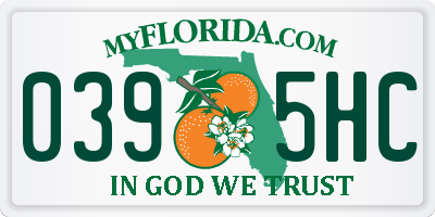 FL license plate 0395HC