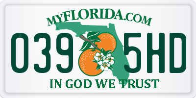 FL license plate 0395HD