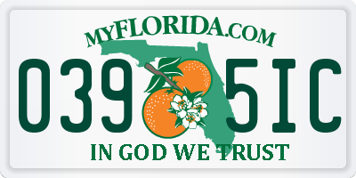FL license plate 0395IC