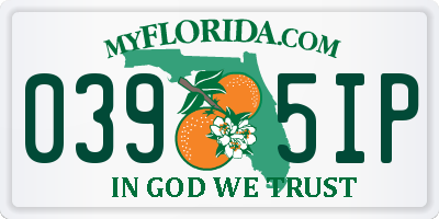 FL license plate 0395IP