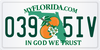 FL license plate 0395IV