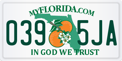 FL license plate 0395JA