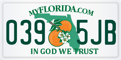 FL license plate 0395JB