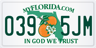 FL license plate 0395JM