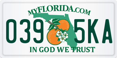 FL license plate 0395KA