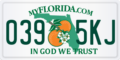 FL license plate 0395KJ