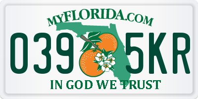 FL license plate 0395KR