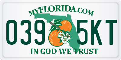 FL license plate 0395KT