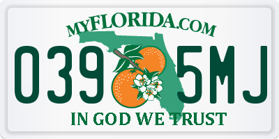FL license plate 0395MJ