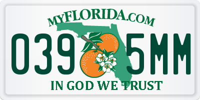 FL license plate 0395MM