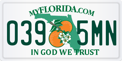 FL license plate 0395MN