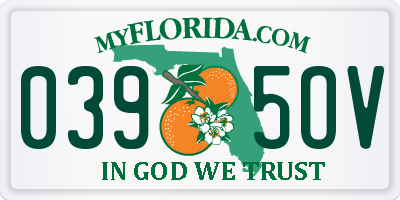FL license plate 0395OV
