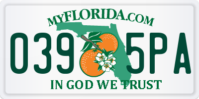FL license plate 0395PA