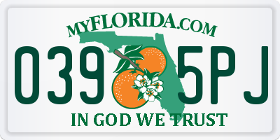 FL license plate 0395PJ