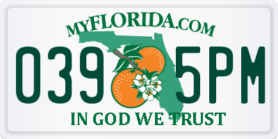 FL license plate 0395PM