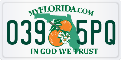 FL license plate 0395PQ