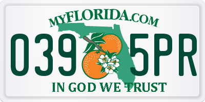 FL license plate 0395PR