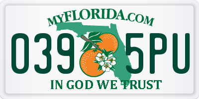 FL license plate 0395PU