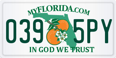 FL license plate 0395PY
