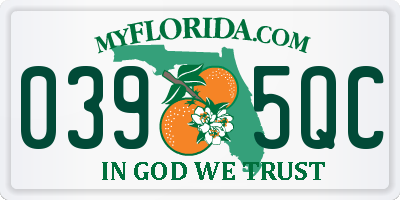 FL license plate 0395QC