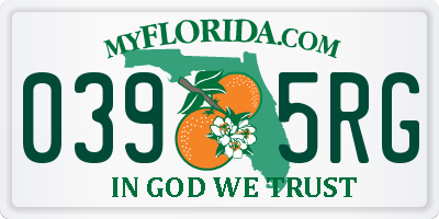 FL license plate 0395RG