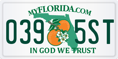 FL license plate 0395ST