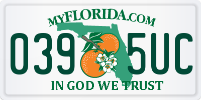 FL license plate 0395UC