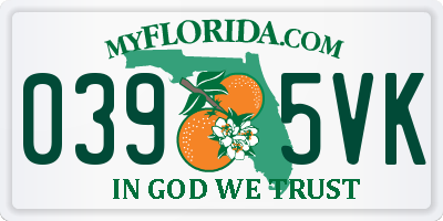 FL license plate 0395VK