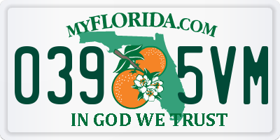 FL license plate 0395VM