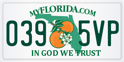 FL license plate 0395VP