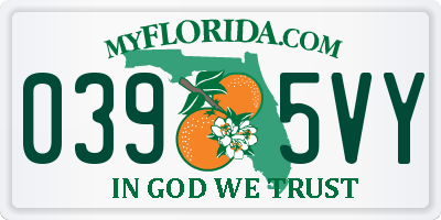 FL license plate 0395VY