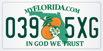 FL license plate 0395XG
