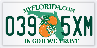FL license plate 0395XM