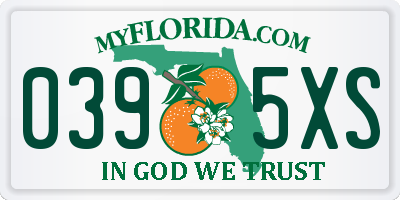 FL license plate 0395XS