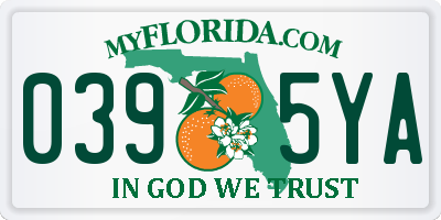 FL license plate 0395YA