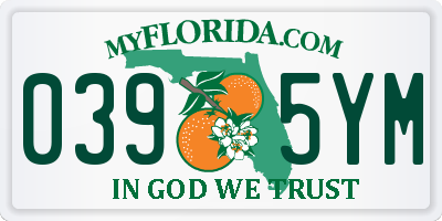 FL license plate 0395YM
