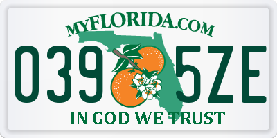 FL license plate 0395ZE