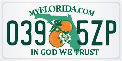 FL license plate 0395ZP