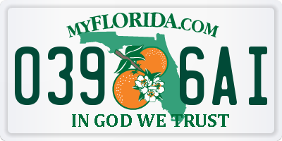 FL license plate 0396AI