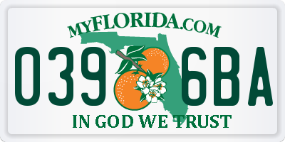FL license plate 0396BA