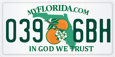 FL license plate 0396BH