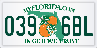 FL license plate 0396BL