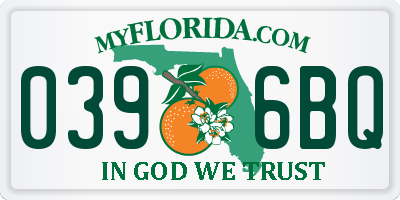 FL license plate 0396BQ