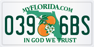 FL license plate 0396BS